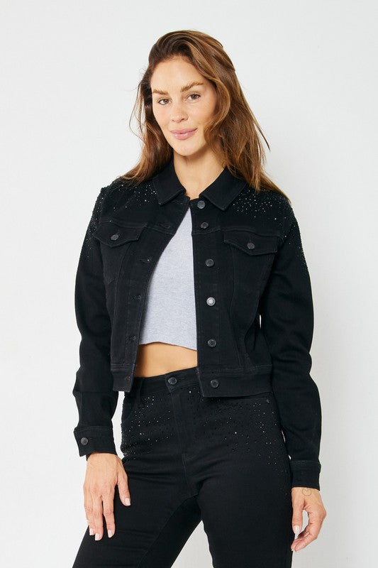 Judy Blue Rhinestone Embellished Jacket