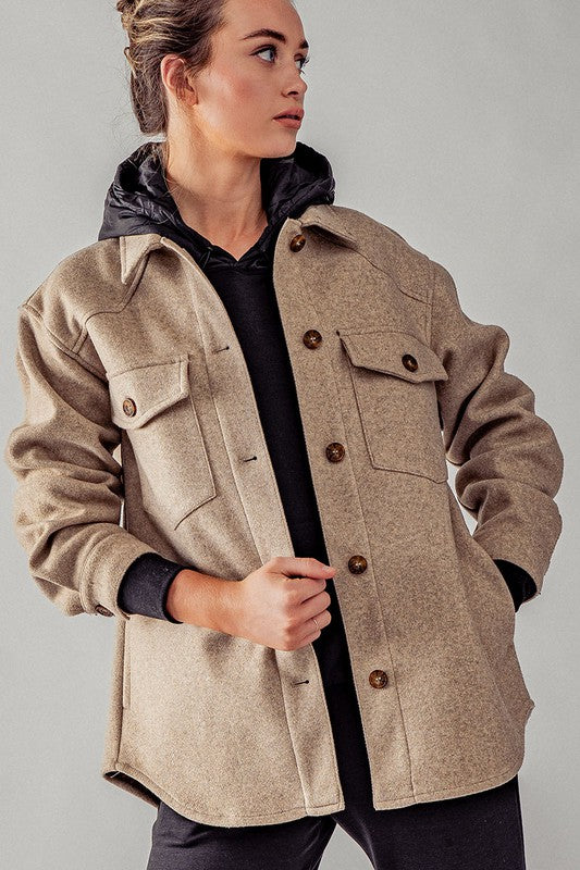 Farrah Felt Flannel Shacket – She's Smitten